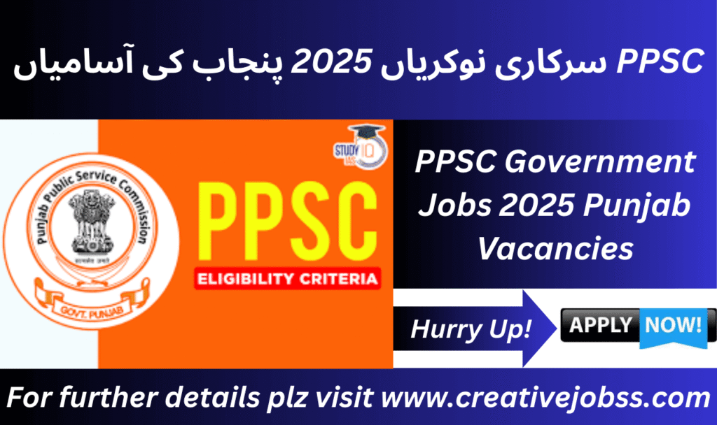 PPSC Government Jobs 2025 Punjab Vacancies official career announcement