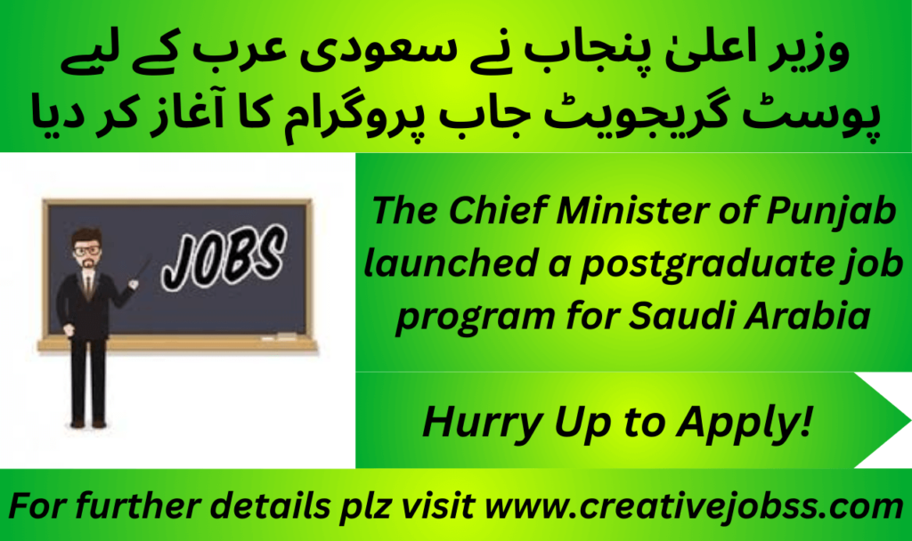 Punjab CM launches PSDF overseas jobs PSDF Job Program Saudi Arabia