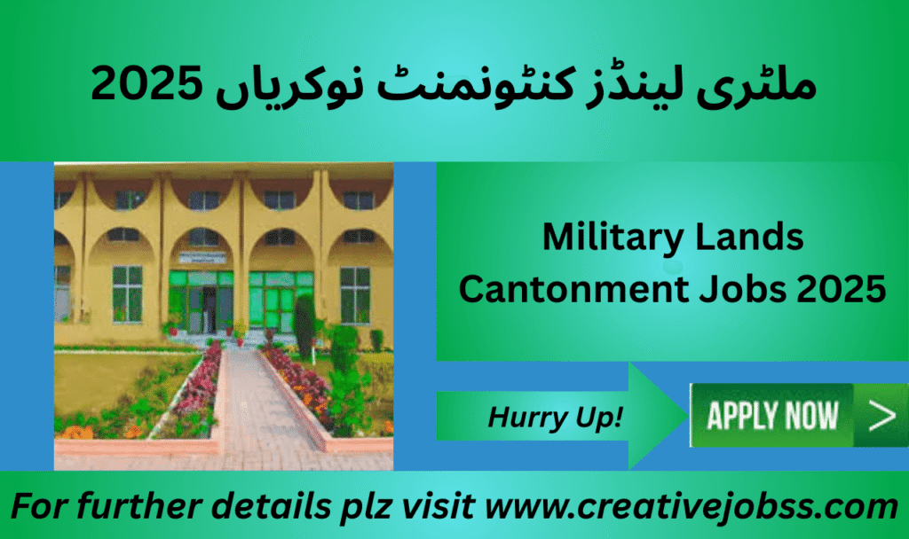 Military Lands and Cantonment Malir job advertisement 2025