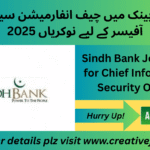 Sindh Bank Jobs 2025 For Chief Information Security Officer