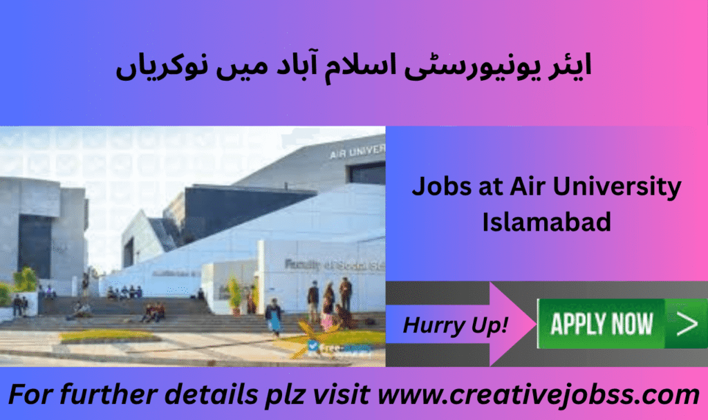 Director Academic position at Air University Islamabad